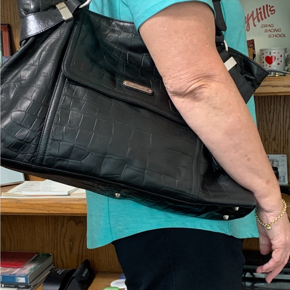 Cynthia Rowley black leather tote bag - Picture 11 of 11